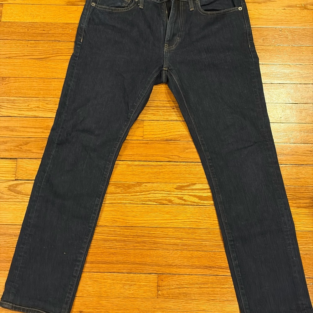 J. Crew Men's Dark Blue Straight Jeans